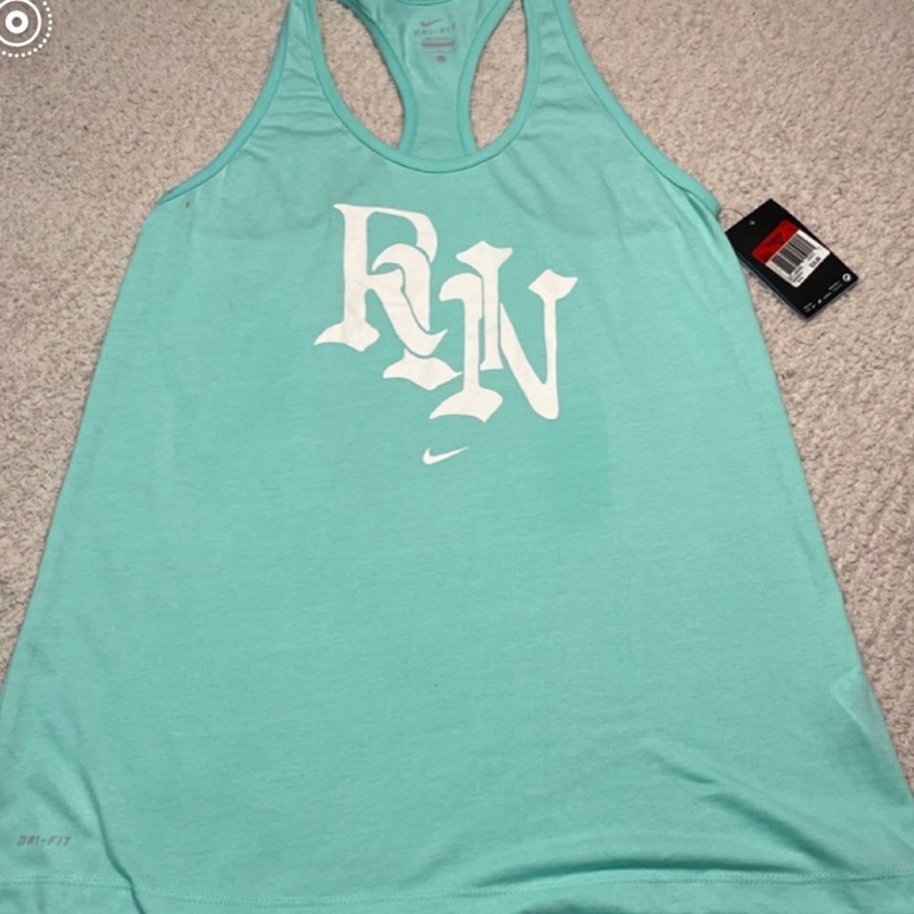 Womens Nike run racer back shirt large